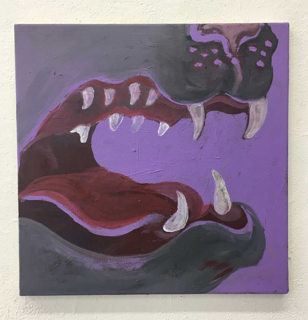 Meurer, Sophie, Biest. Acryl und Öl auf Leinwand 50 x 50 cm 2019
