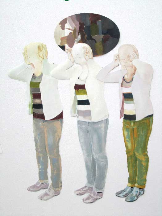 Akimoto, Ellen, Trio . 2011 . 190 x 160 cm . Öl auf Papier