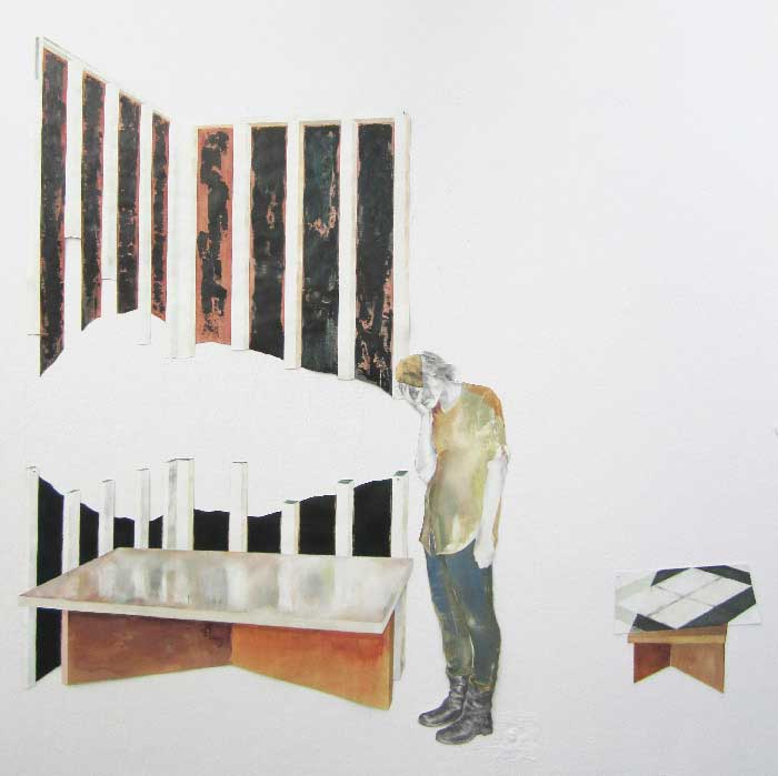 Akimoto, Ellen, A Furnished Space . 2011 . 250 x 250 cm . Öl und Graphit auf Papier