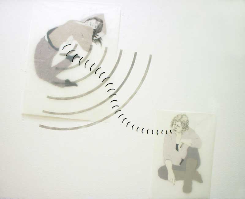 Akimoto, Ellen, The Routine . 2010 . 208 x 206 cm . Graphit auf Papiercollage