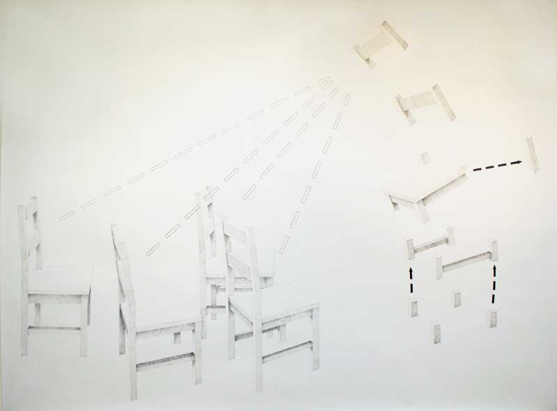 Akimoto, Ellen, The Public Speaker . 2010 . 183 x 244 cm . Graphit und Transparentpapier