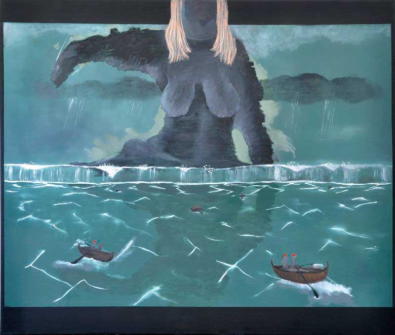 Dick, Tobias, The Epic Catastrophe . 2011 . 200 x 170 cm . Öl auf Leinwand