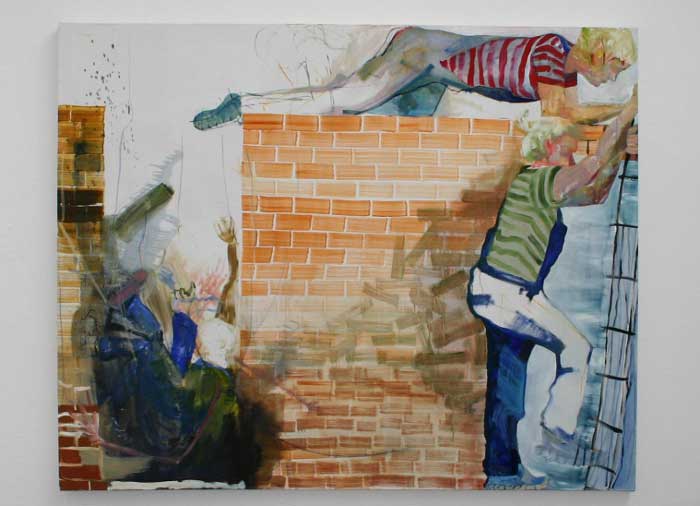 Esser, Elena, Mauer . 2012 . Öl auf Nessel . 200 x 350 cm