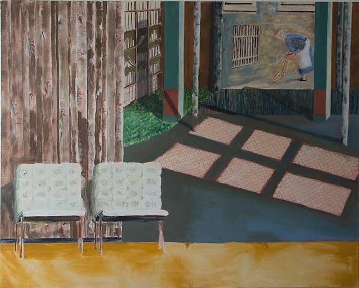Heilmann, Hannah, Transitzone . 2016 . Öl auf Leinwand . 270 x 210 cm