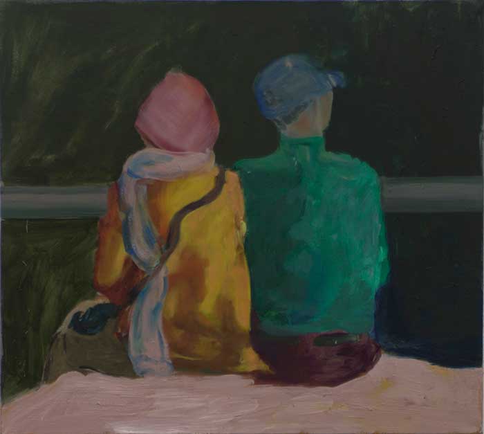 Heilmann, Hannah, zweisamkeit . 2016 . Öl auf Leinwand . 70 x 70 cm