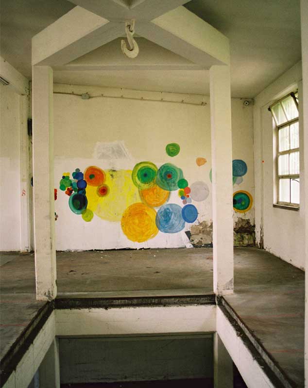 Hess. Barbara, Sol y sombra . 2009 . Acryl auf Wand