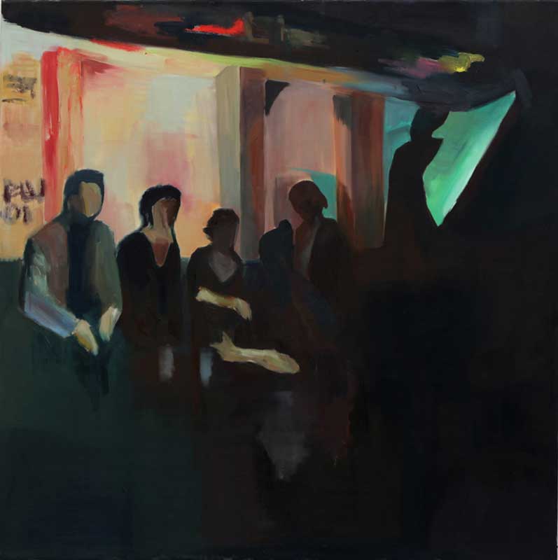 Lee, Ji Su, o.T. . 2012 . Öl auf Leinwand . 100 x 100 cm