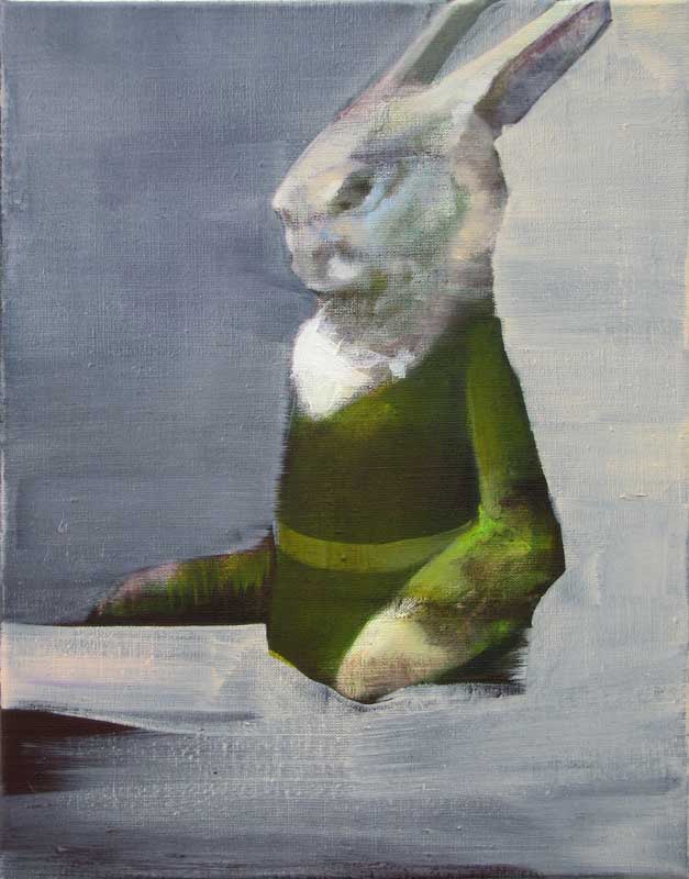 Meschenmoser, Sebastian, Der Hase . 2008 . 50 x 40 cm . Öl auf Leinwand