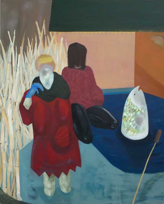 Neroslavsky, Anna, The pond, 180 x 150 cm, Öl und Acryl auf Leinwand, 2012
