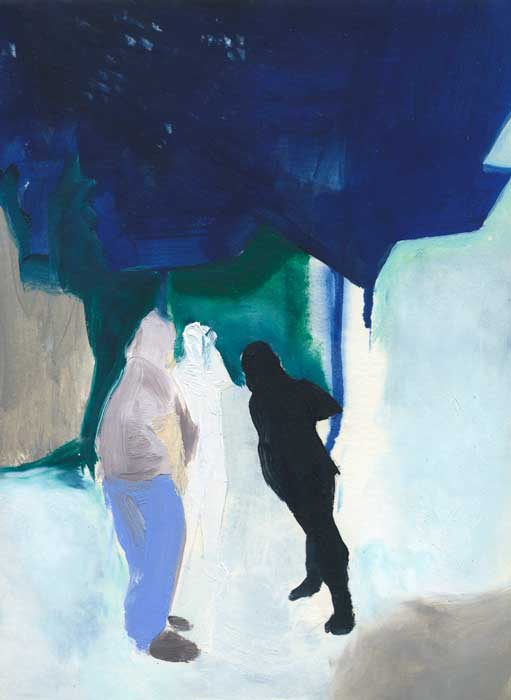 Neroslavsky, Anna, Teen Talk, 29x21 cm, Öl auf Papier, 2011