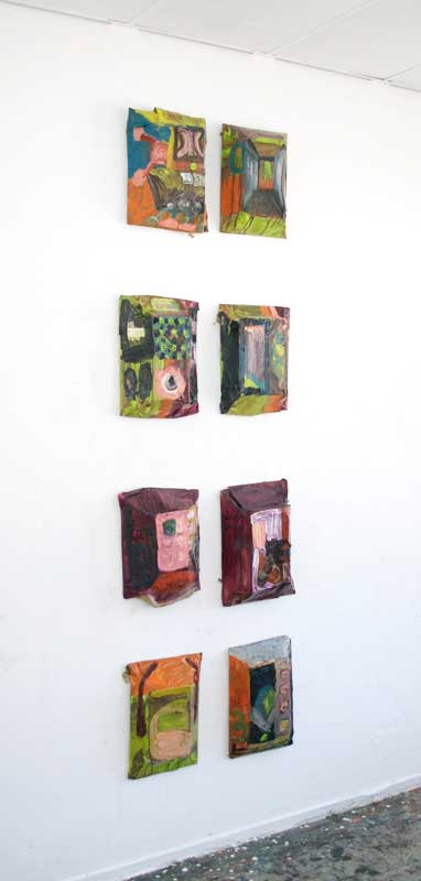 Otten, Judith, Not the Buttons . 2011 . 250 x 80 x 15 cm . Öl auf Packpapier auf Pappe