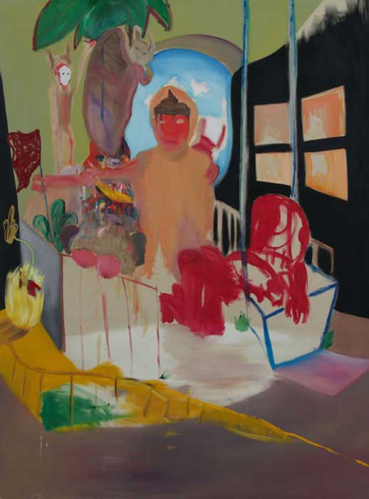Tetsuro, Pecoraro, its time for revolution, but nobody knows . 2012 . 240 x 180 cm . oil on canvas
